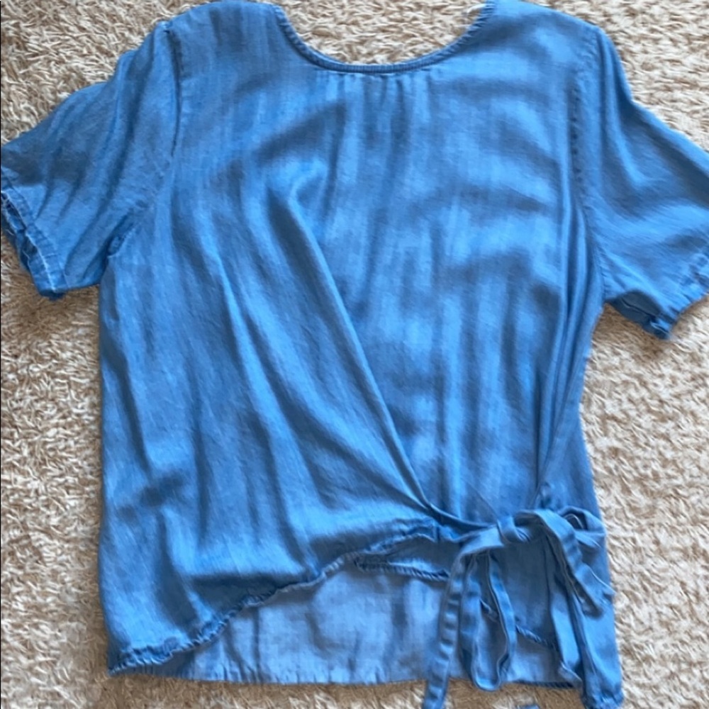 denim blouse